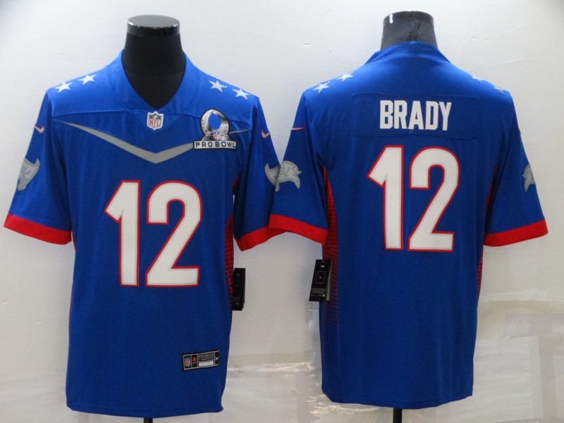 Men's Tampa Bay Buccaneers Tom Brady #12 Blue ALL STAR Jersey